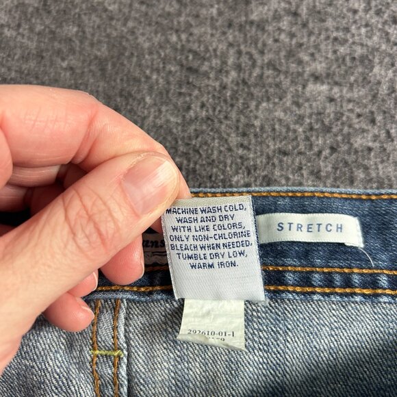 Old Navy Womens Low Waist Cuffed Hem Blue Denim Stretch Capri Jeans Size 12 2005 - Picture 5 of 13